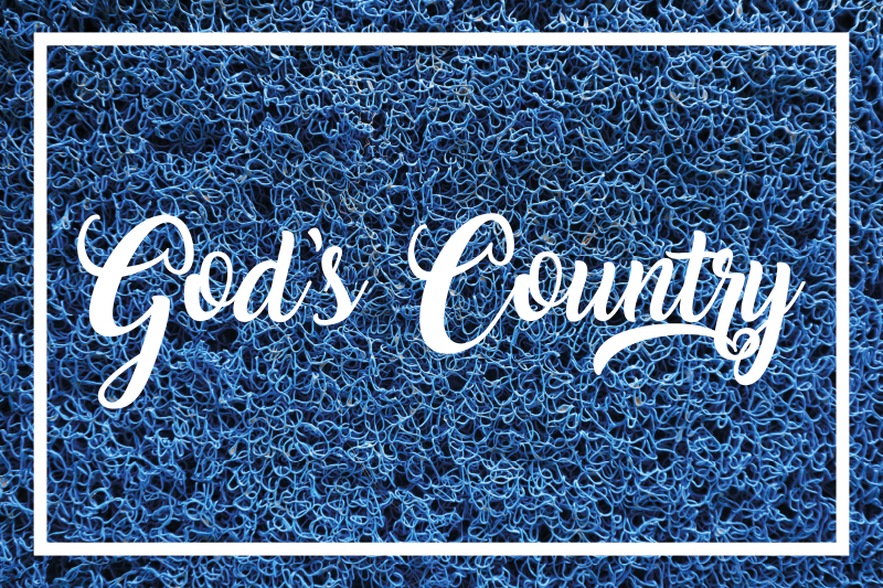God's Country Phrase quote rug - TenStickers