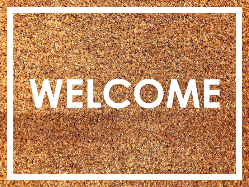 Welcome on coir effect quote rug - TenStickers