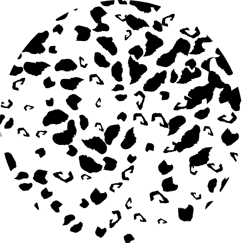 Black and white giraffe spots animal print rug - TenStickers