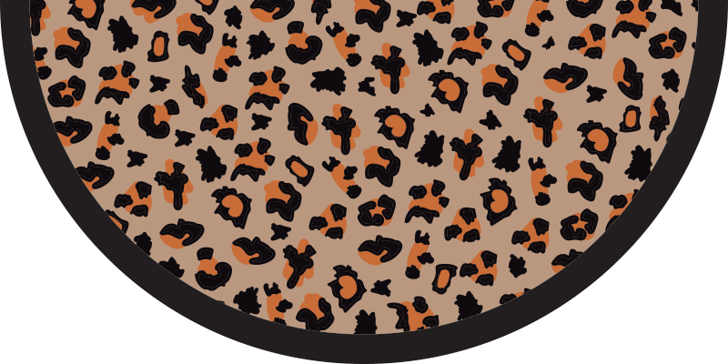Bold leopard design animal print rug - TenStickers