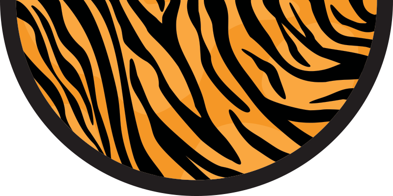 Tiger stripes design animal print rug - TenStickers