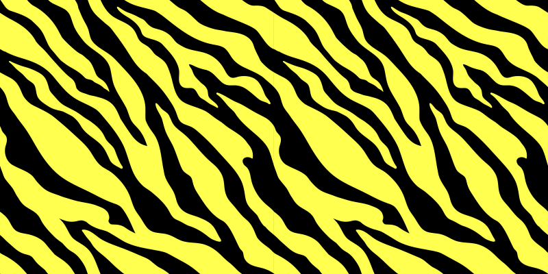 Yellow Zebra print vinyl rug - TenStickers