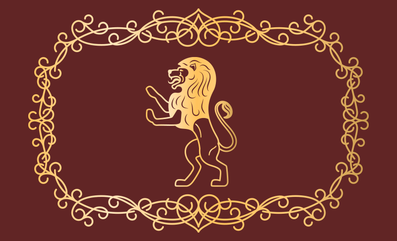 Lion emblem design animal mat - TenStickers