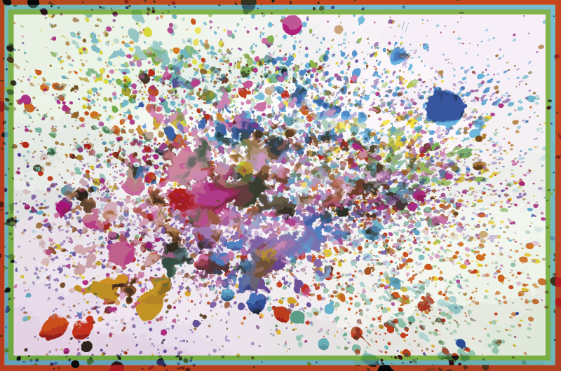 Colorful splatter art modern rug - TenStickers