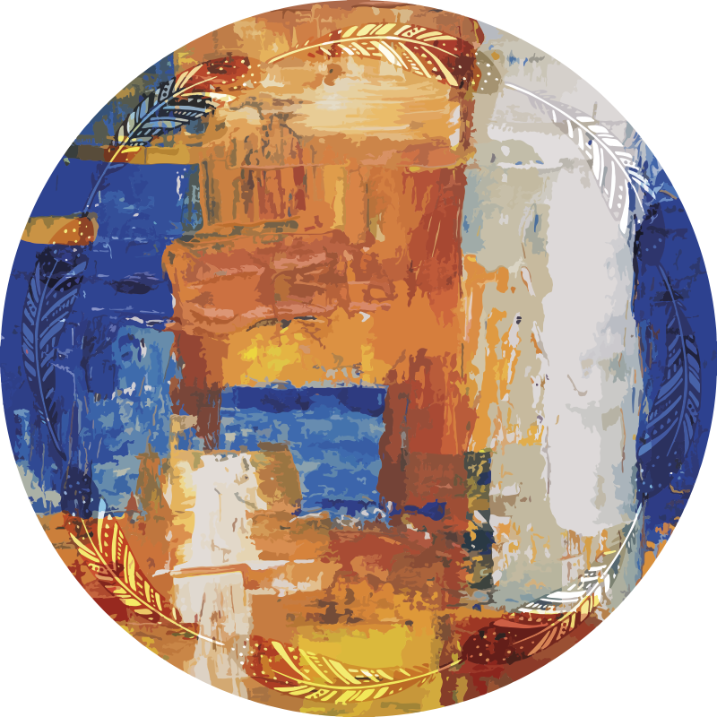 Abstract Color Fusion minimalistic rug - TenStickers