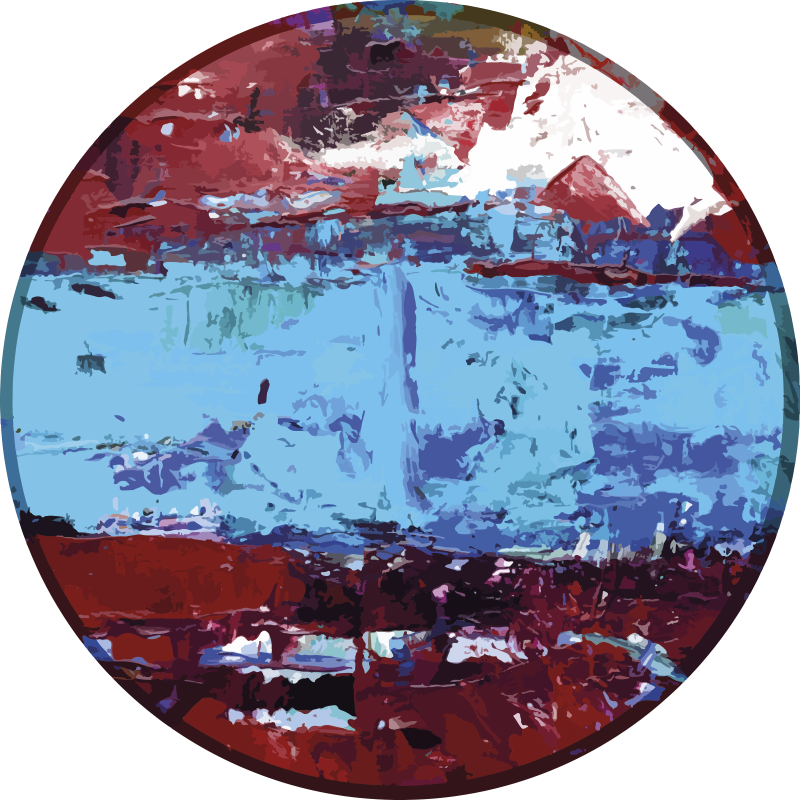 Multi-colored area rug modern rug - TenStickers