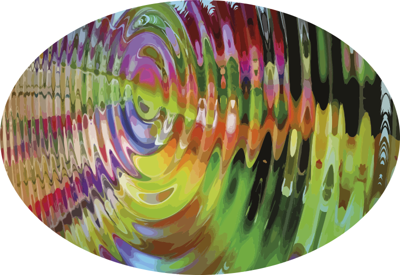 Colorful ripple pattern texture rug - TenStickers