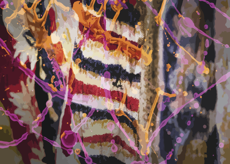 Abstract Color Flow texture rug - TenStickers