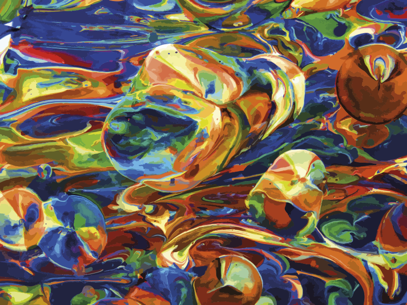 Colorful swirl effects texture rug - TenStickers