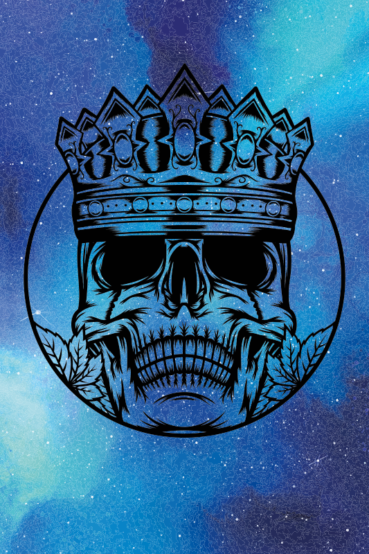 Royal Skull Art texture rug - TenStickers