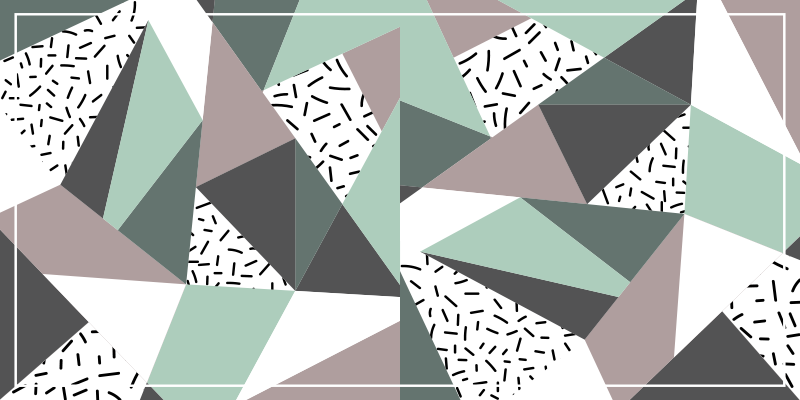 Abstract Triangular Shapes geometric rug - TenStickers