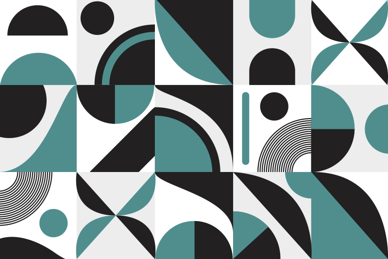 Abstract Arrangement geometric rug - TenStickers