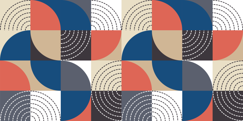 Abstract modern design geometric rug - TenStickers