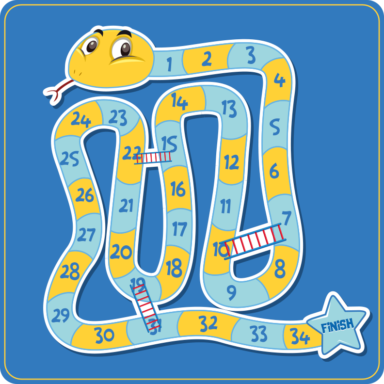 Snake and ladders game rug - TenStickers