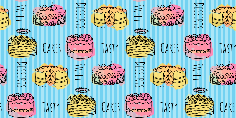 Sweet treats delight kitchen mat - TenStickers