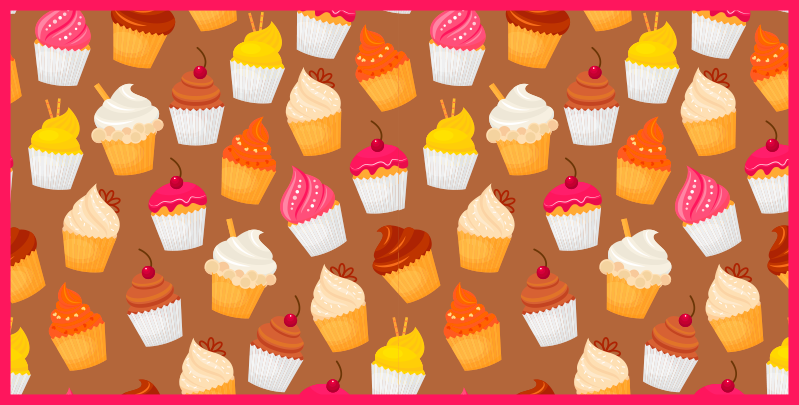 Cupcake delight kitchen mat - TenStickers