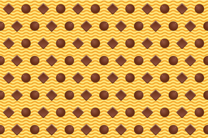 Chocolate pattern kitchen mat - TenStickers