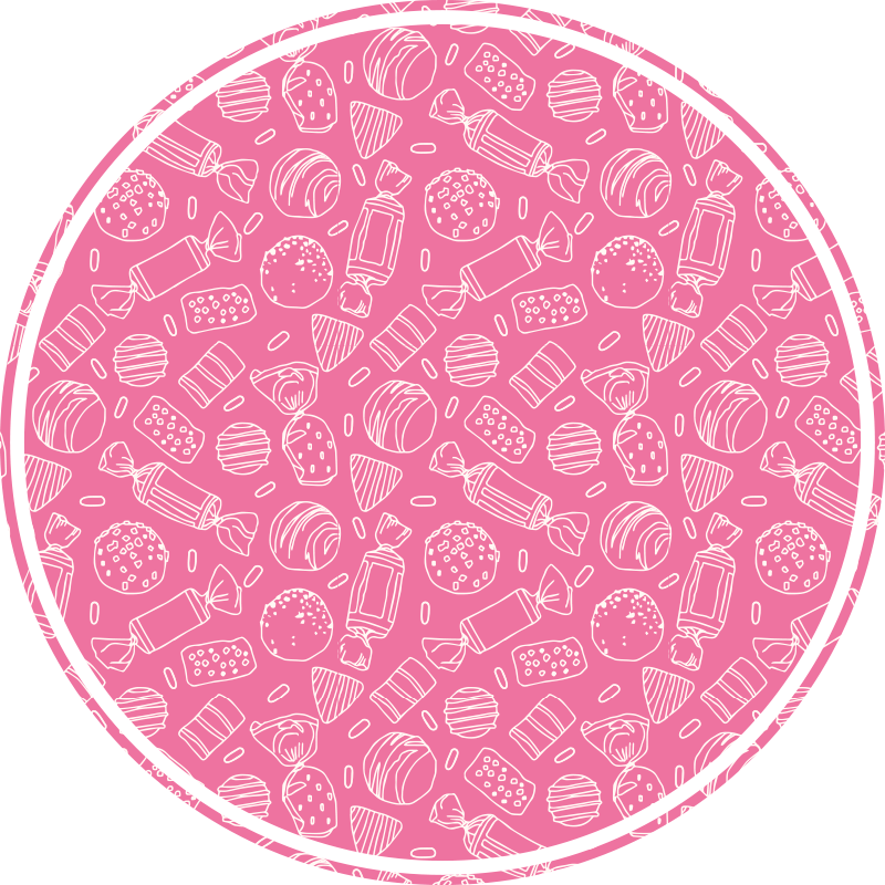 Cadny pink pattern kids rug - TenStickers