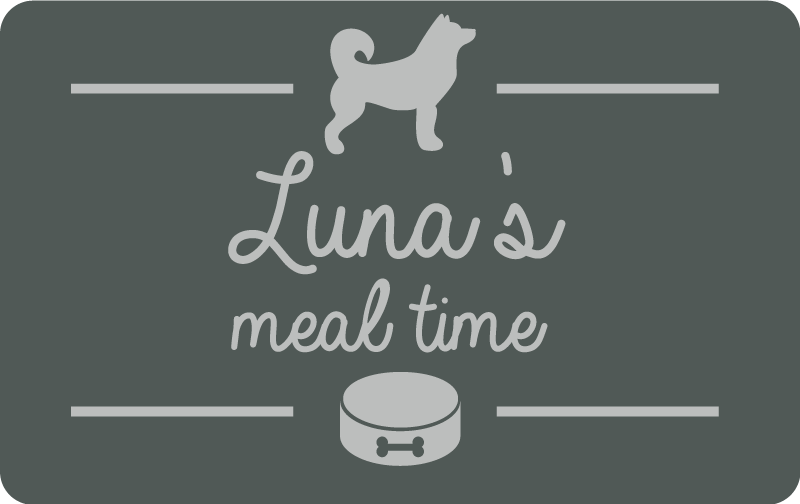 Meal time for your pet animal vinyl rug - TenStickers