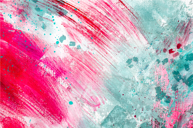 Kids rug abstract pink splash - TenStickers