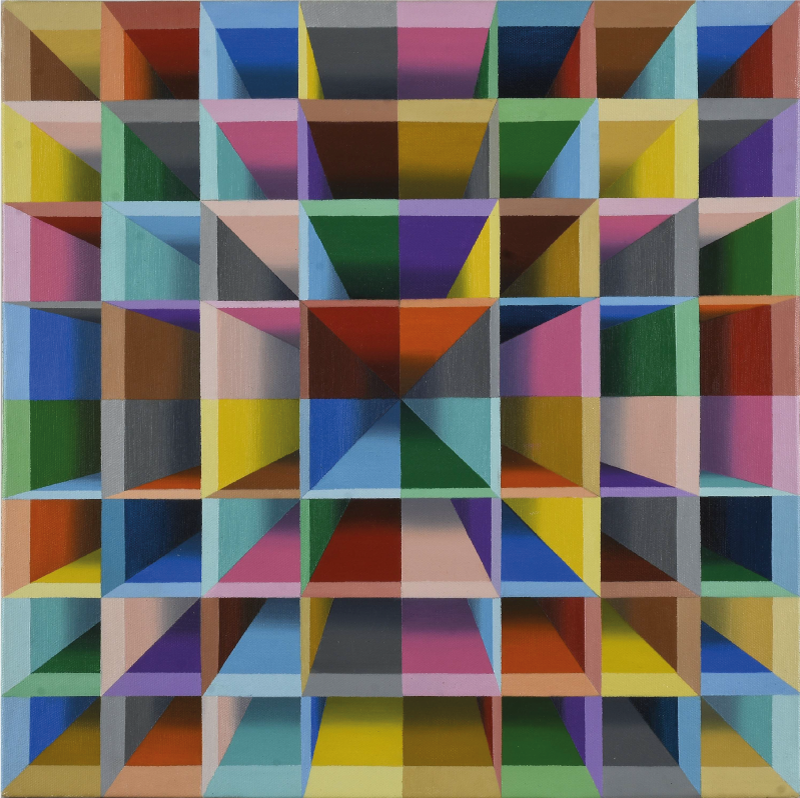 Lively geometry living room rug - TenStickers