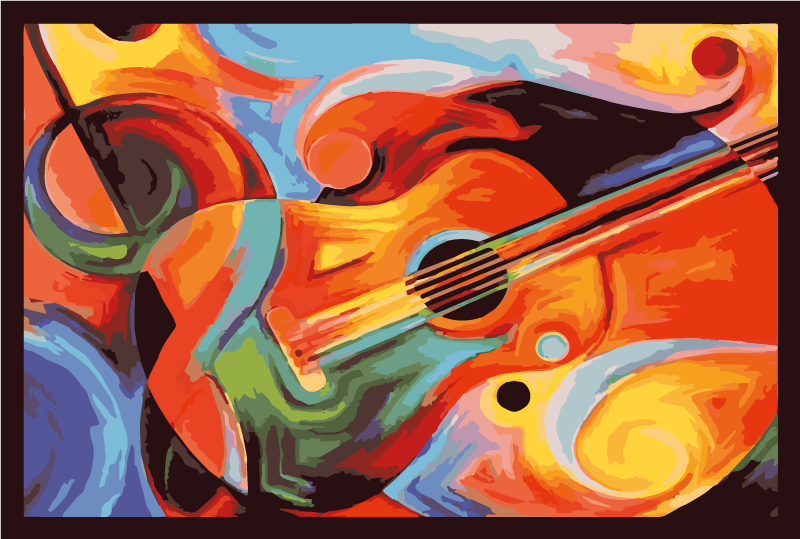 Musical colour smphony bedroom carpet - TenStickers