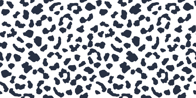 Leopard spot motif animal print rug - TenStickers