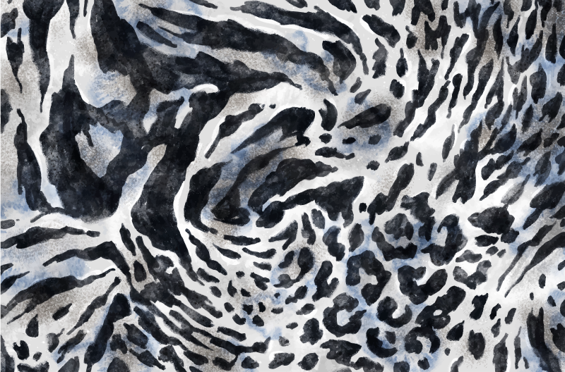 Gray zebra watercolor animal print vinyl rug - TenStickers