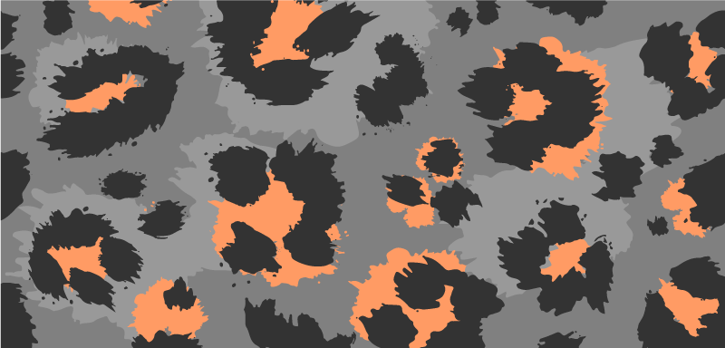 Gray leopard skin animal print vinyl rug - TenStickers