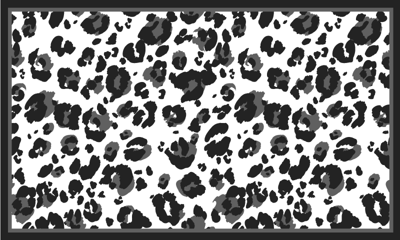 Black Spot Pattern animal print rug - TenStickers