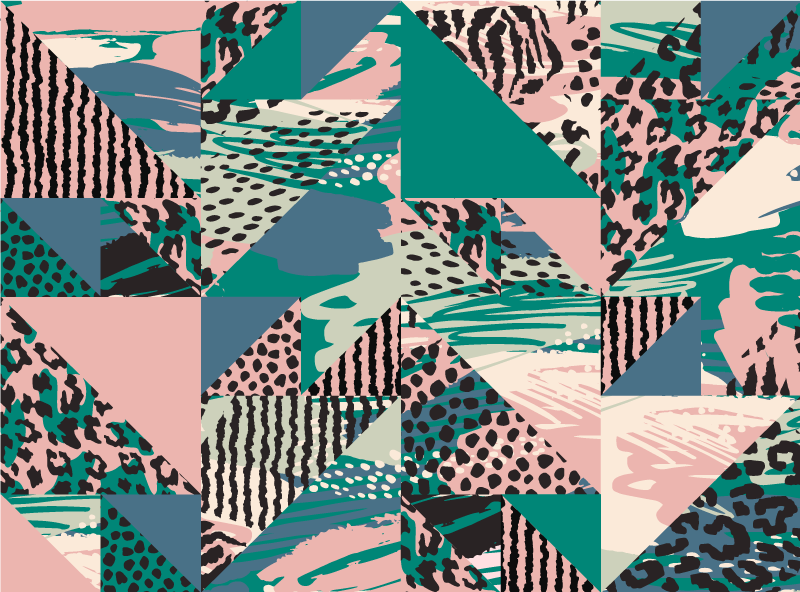 Ethnical leopard tiles animal print vinyl rug - TenStickers