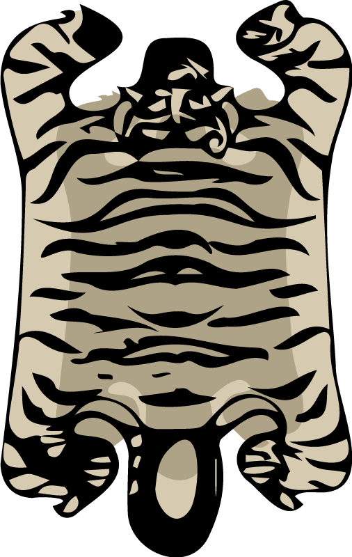 Stylish Tiger Stripes animal print rug - TenStickers