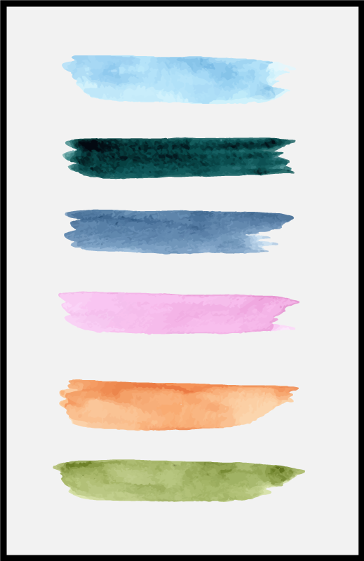Watercolor Stripes minimalistic rug - TenStickers