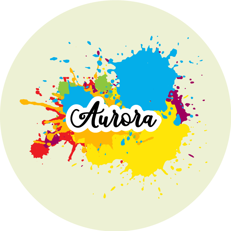 Splash artwork with name texture rug - TenStickers