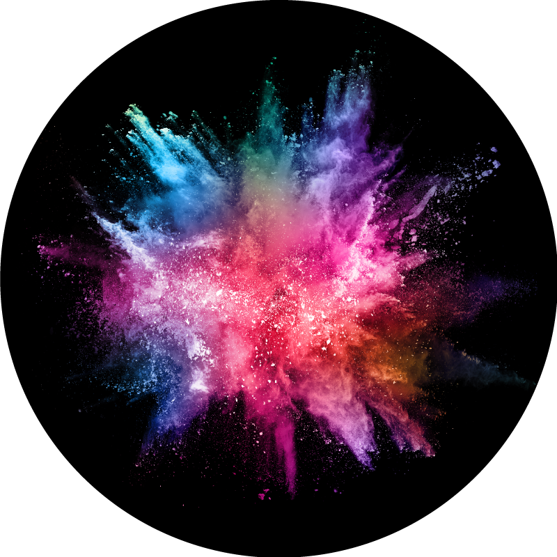Colorful abstract explosion bedroom carpet - TenStickers