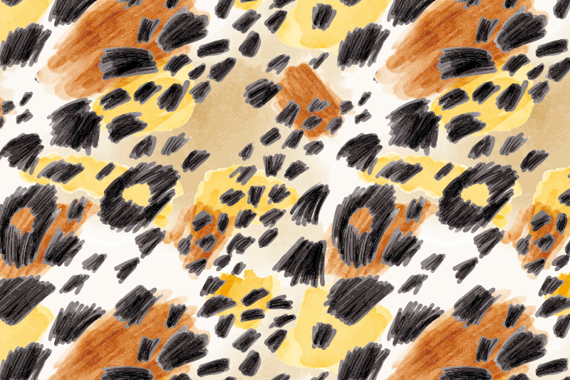 Stylish pattern animal print rug - TenStickers
