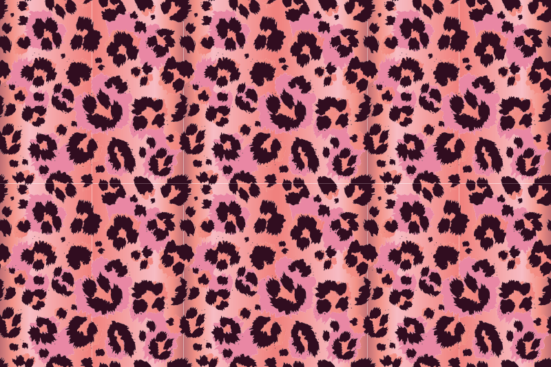 Pink leopard animal print rug - TenStickers
