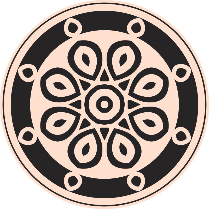 Elegant Circular Motif mandala rug - TenStickers