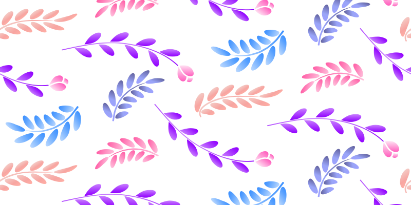 Botanical Leaf Element floral rug - TenStickers