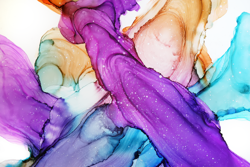 Abstract Fluid Swirls bathroom mat - TenStickers