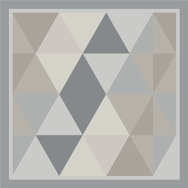 Triangular Grey Harmony geometric rug - TenStickers