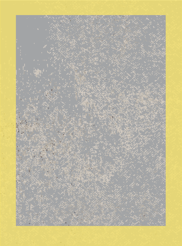 Yellow frame living room rug - TenStickers