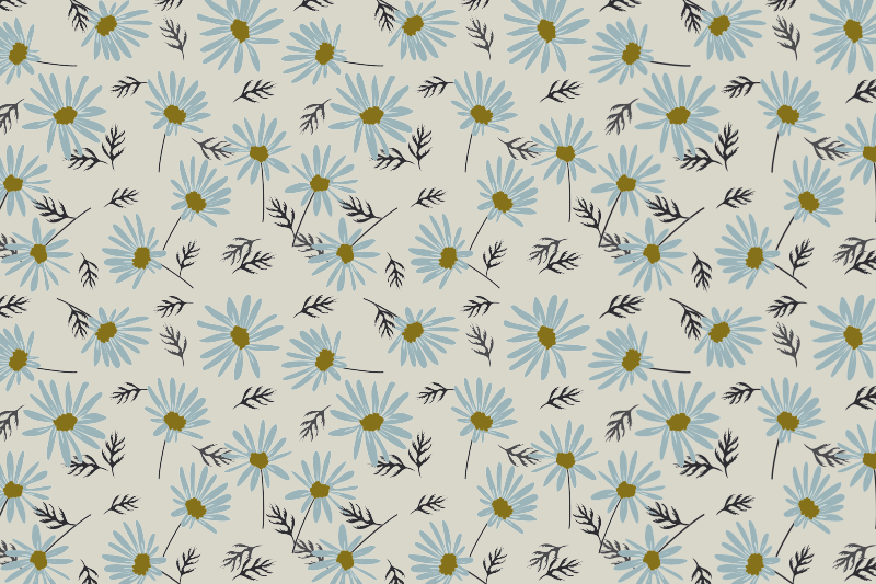 70s Orange Daisy Flowers floral rug - TenStickers