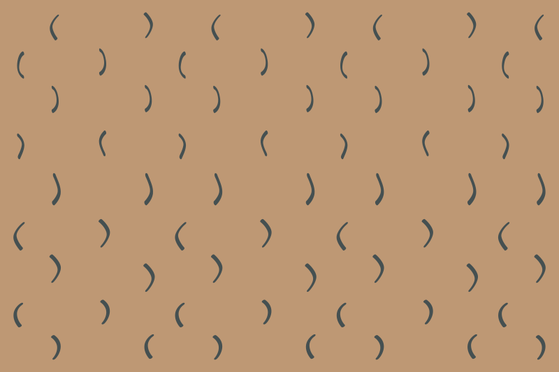 Curved brown pattern minimalistic rug - TenStickers