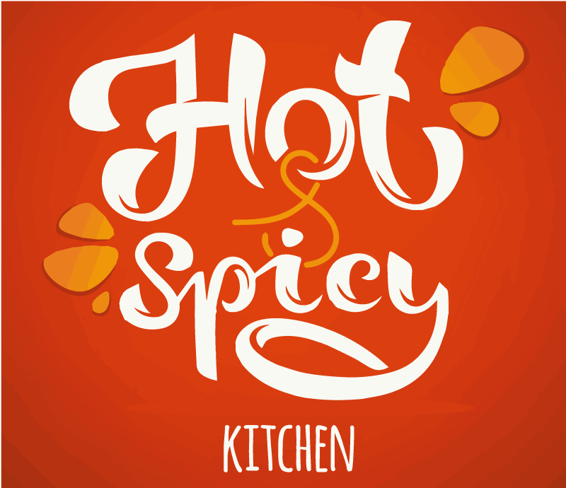 Hot spicy statement kitchen mat - TenStickers