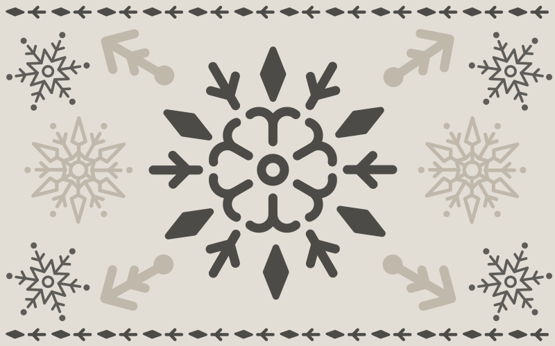 Geometric snowflake pattern christmas rug - TenStickers