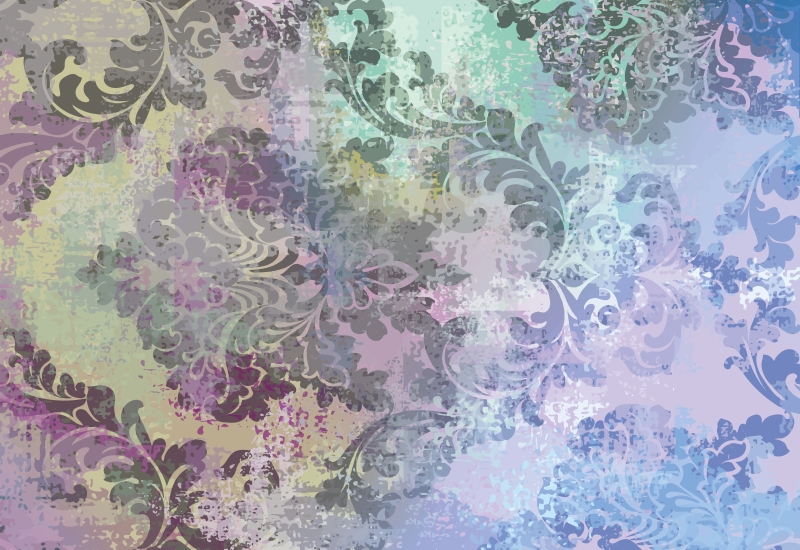 Nordic style artistic flowers vinyl rug - TenStickers