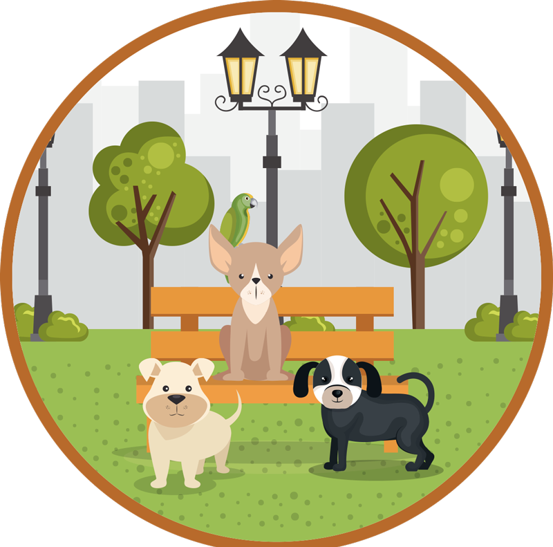 Animal mat for dogs in the park - TenStickers