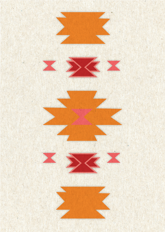 Tribal simple motif ethnic rug - TenStickers