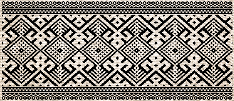 Damalia black and white ethnic rug - TenStickers
